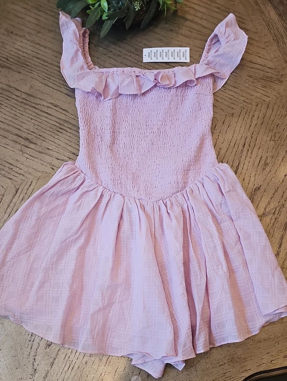 Urban Outfitters Smocked Lavender Romper Dress Size S NWT